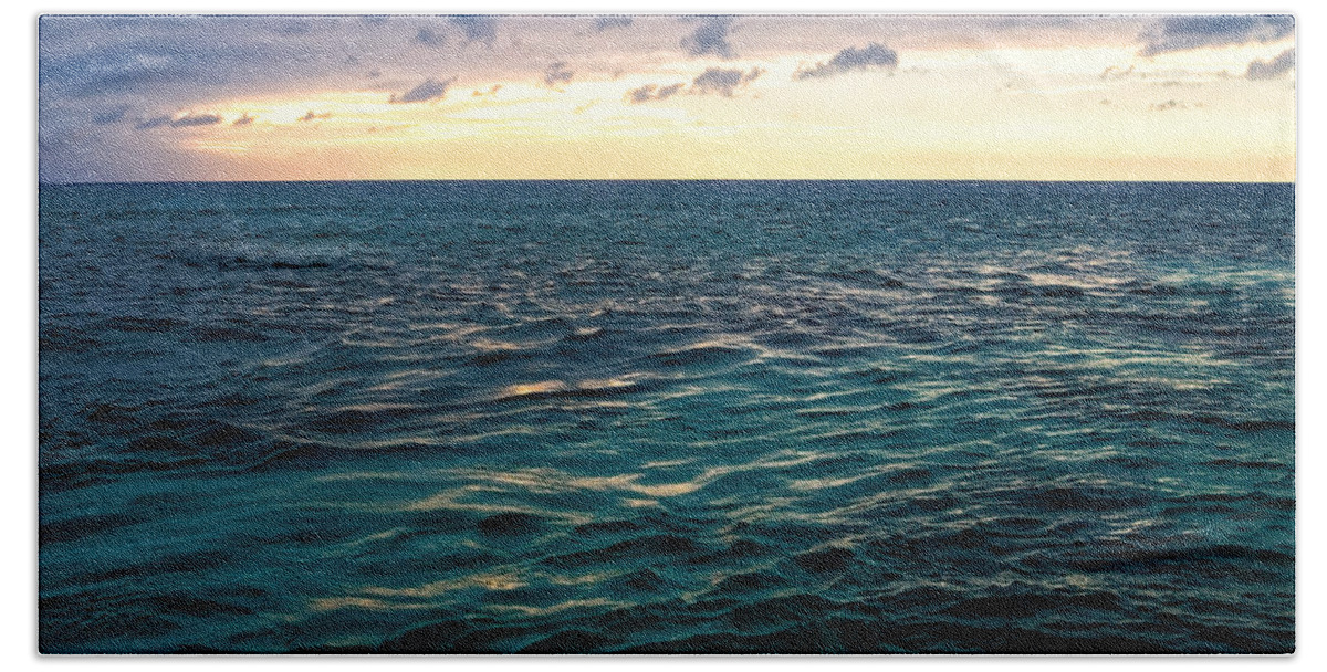 Caribbean Beach Sheet featuring the photograph Sunset on the Caribbean by Lars Lentz