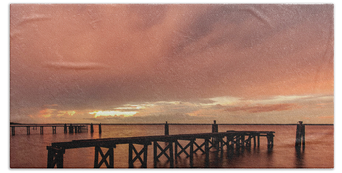 Sanford Beach Sheet featuring the photograph Sunset thru Storm Clouds by Stefan Mazzola