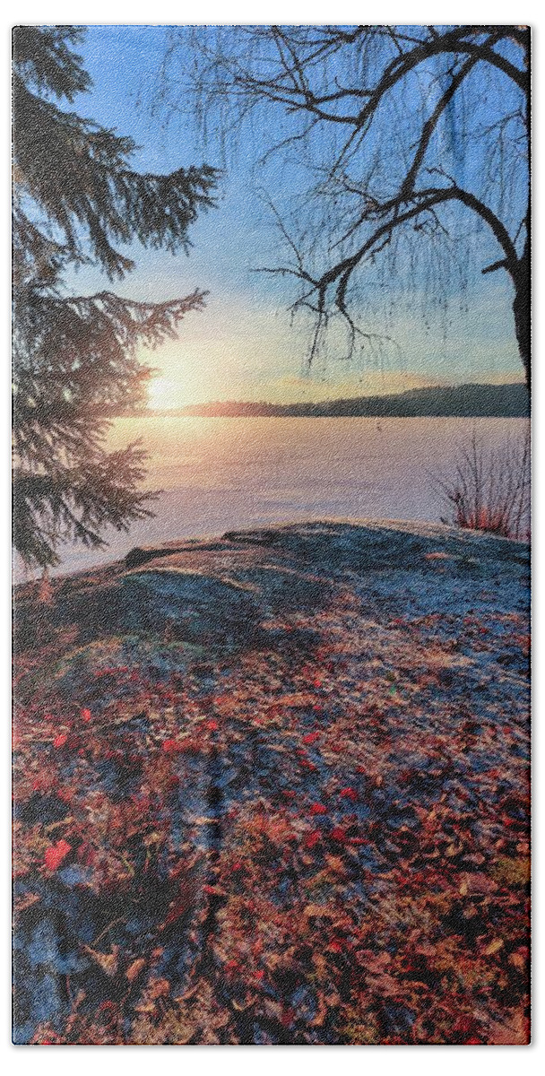 Afternoon Beach Sheet featuring the photograph Sunsets Creates Magic by Rose-Marie Karlsen