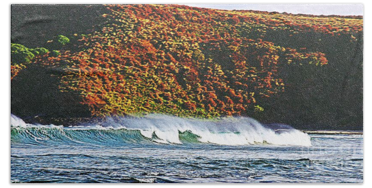 Surfing The Island Beach Sheet featuring the photograph Surfing the Island by Blair Stuart