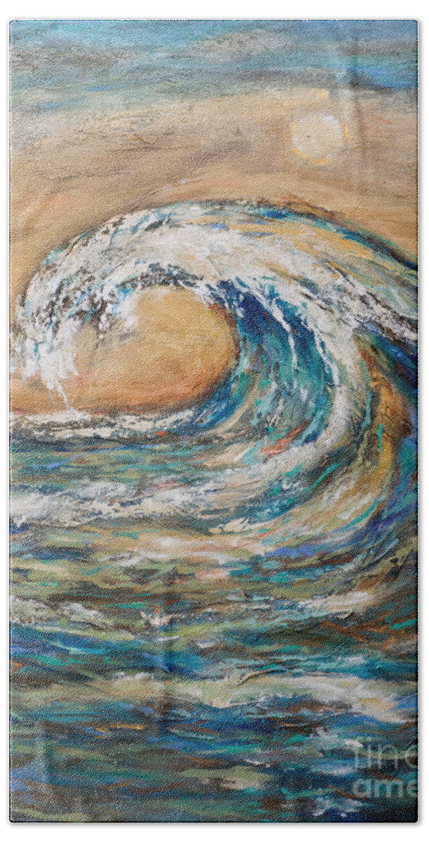 Surf Beach Sheet featuring the painting Surf's Up by Linda Olsen