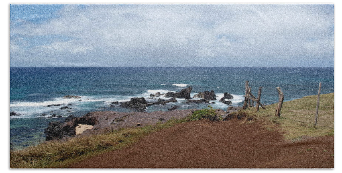 Ho'okipa Beach Towel featuring the photograph Surfs Up by Vivian Martin