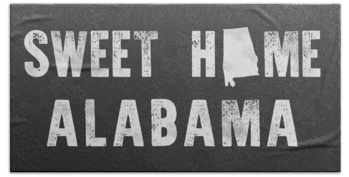 Sweet Home Alabama Beach Sheet featuring the mixed media Sweet Home Alabama by Nancy Ingersoll