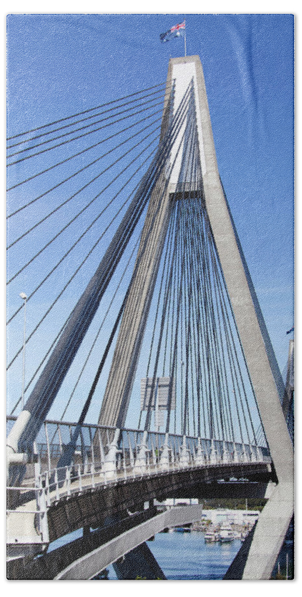 Poles Beach Sheet featuring the photograph Sydney Bridges by Ramunas Bruzas