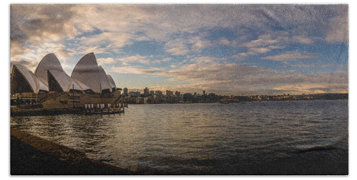 Sydney Beach Towel featuring the photograph Sydney Harbor by Andrew Matwijec