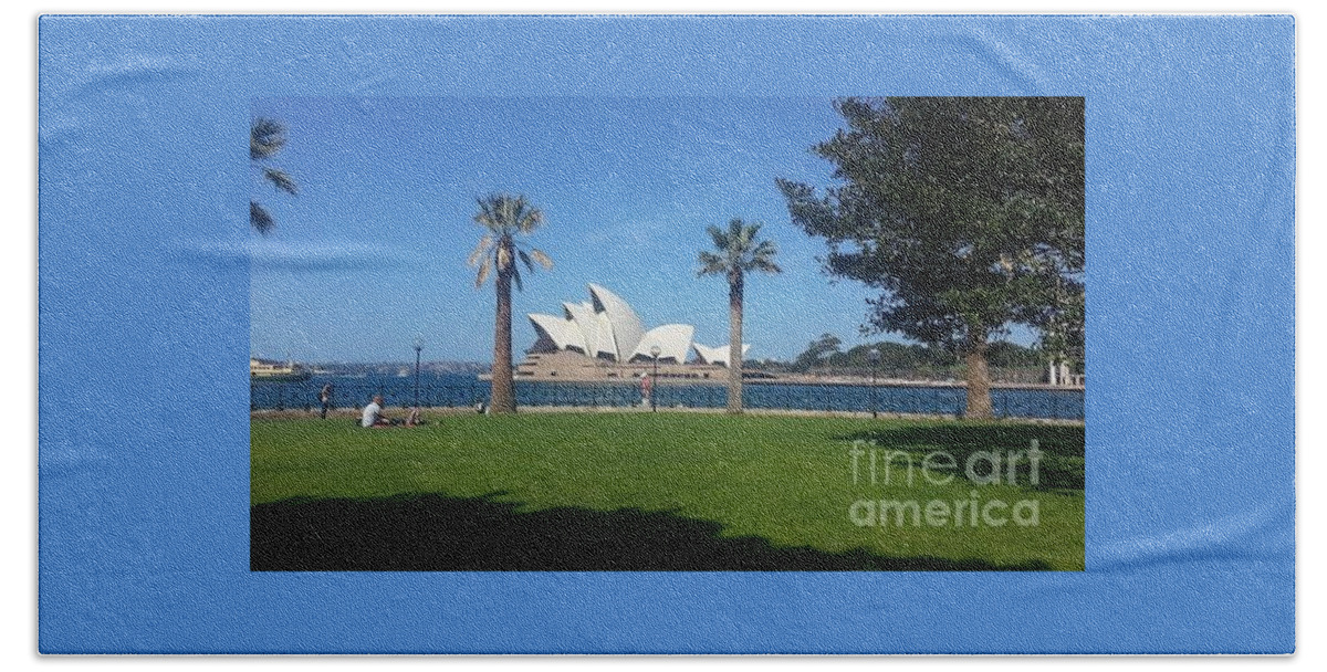 Sydney Opera House Beach Towel featuring the photograph Sydney Opera House by Bev Conover