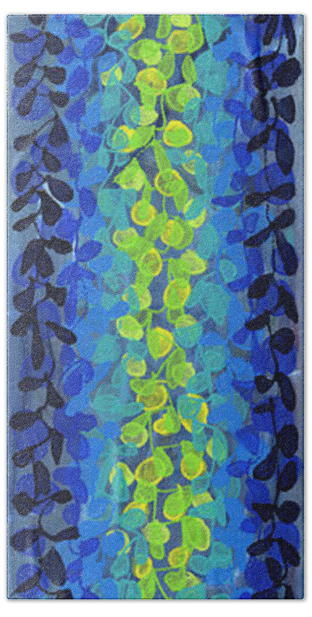 Blue Beach Towel featuring the painting Tall Drink Seventeen by Lynne Taetzsch