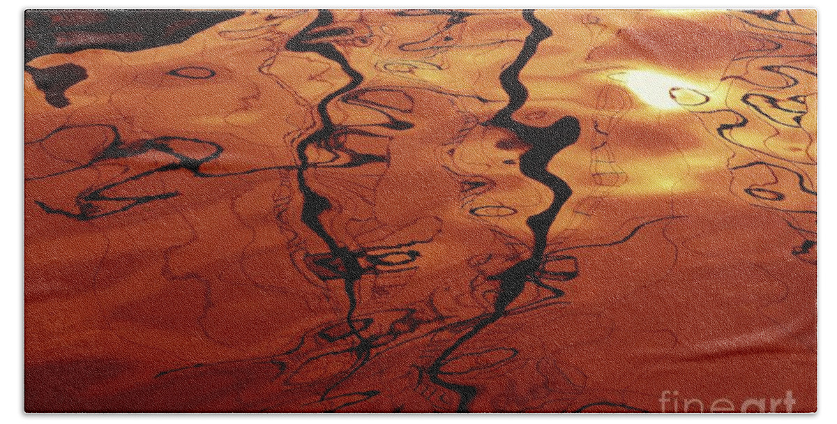 Water Beach Towel featuring the photograph Tangerine Sunset by Lauren Leigh Hunter Fine Art Photography