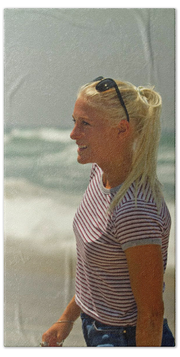 Tatiana Beach Sheet featuring the photograph Tatiana Weston-Webb by Waterdancer