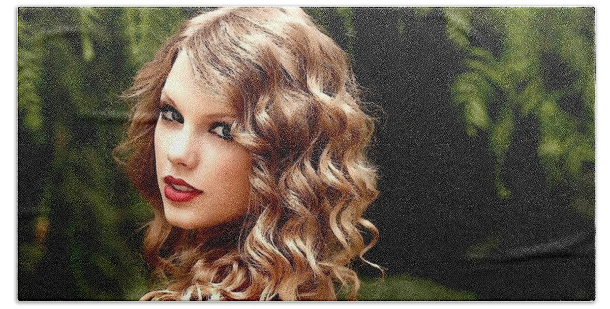 Taylor Swift Beach Towel featuring the photograph Taylor Swift by Jackie Russo