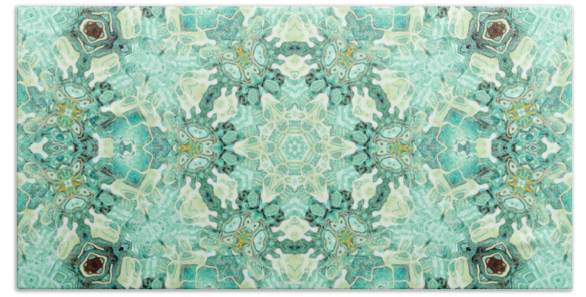 Kaleidoscope Beach Sheet featuring the digital art Tendresse - 28 by Aimelle Ml