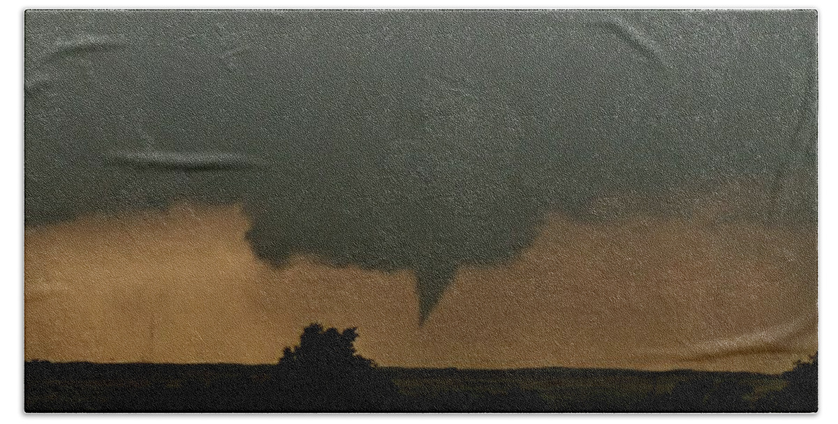 Tornado Beach Sheet featuring the photograph Texas Funnel Cloud by Ed Sweeney
