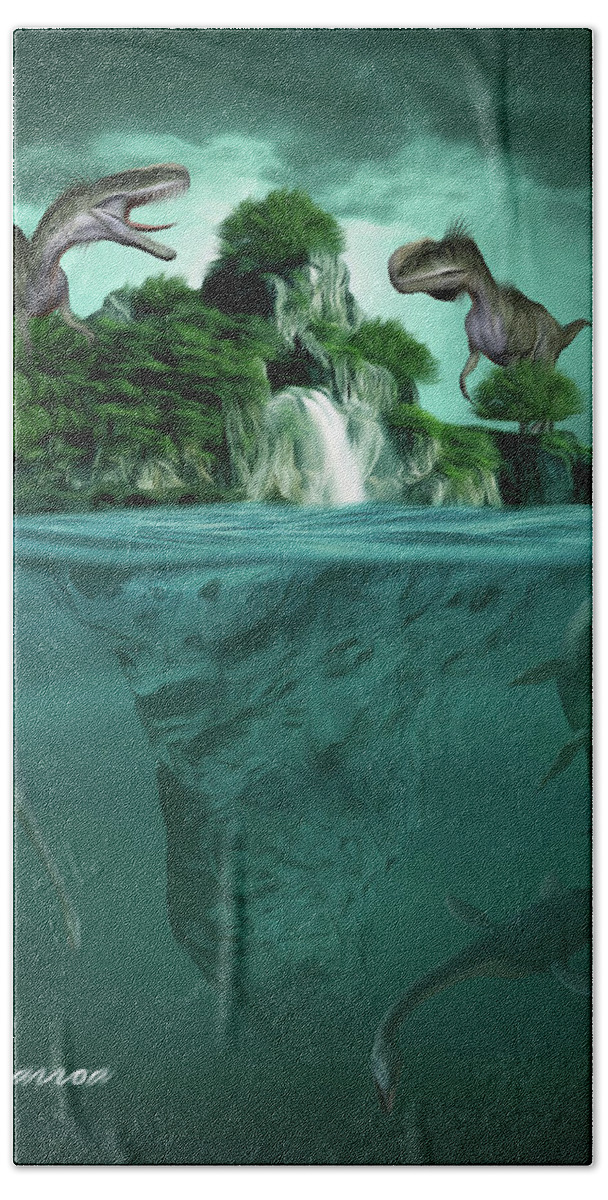 dinosaur beach towel