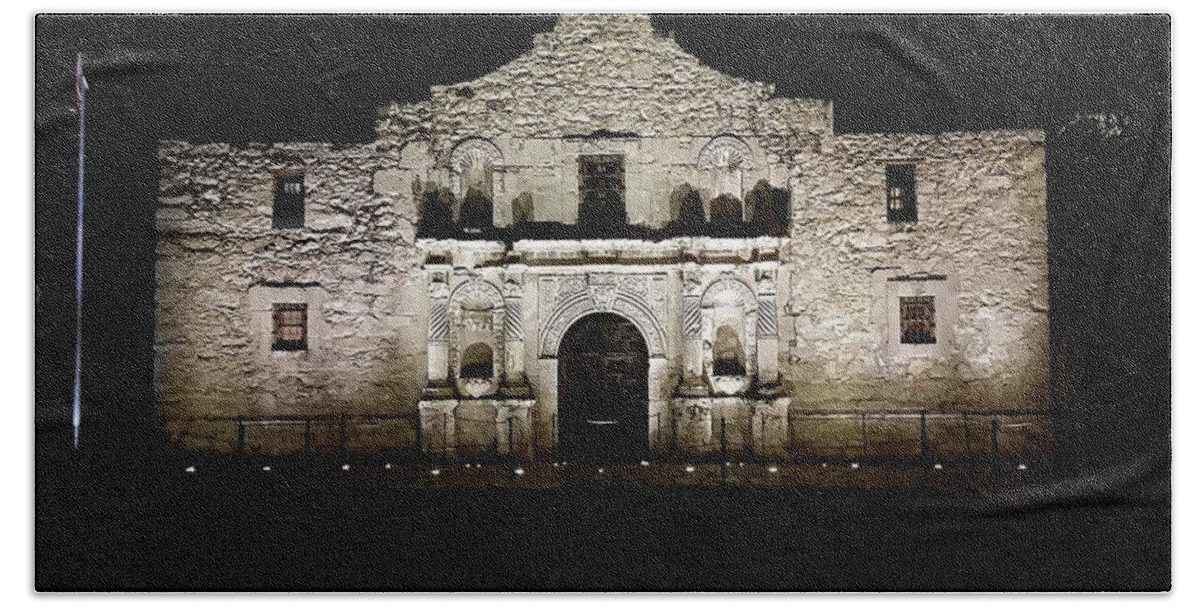 United States Beach Sheet featuring the photograph The Alamo on Halloween by Joseph Hendrix