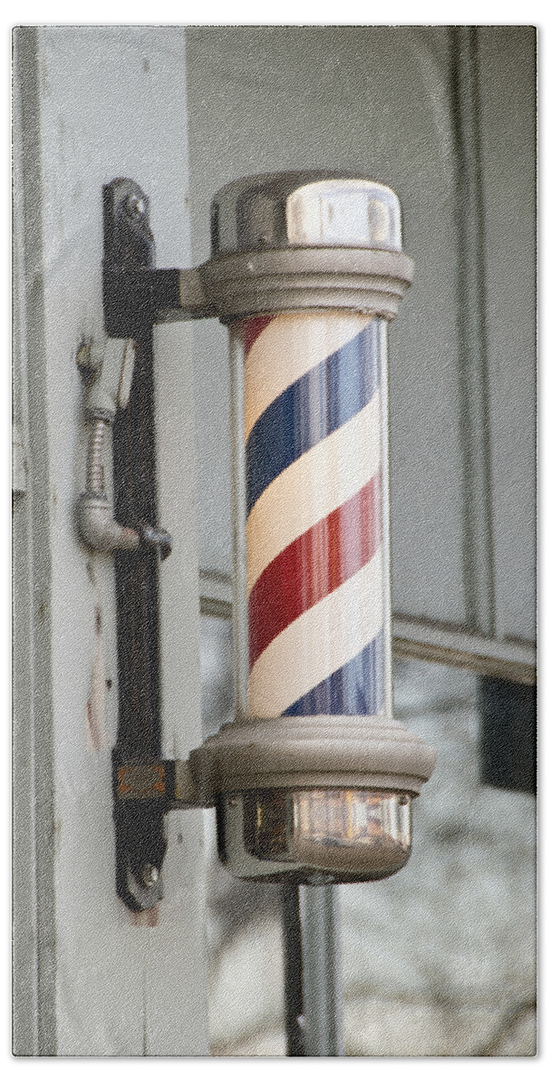 Barber Beach Towel featuring the photograph The Barber Shop 4 by Angelina Tamez