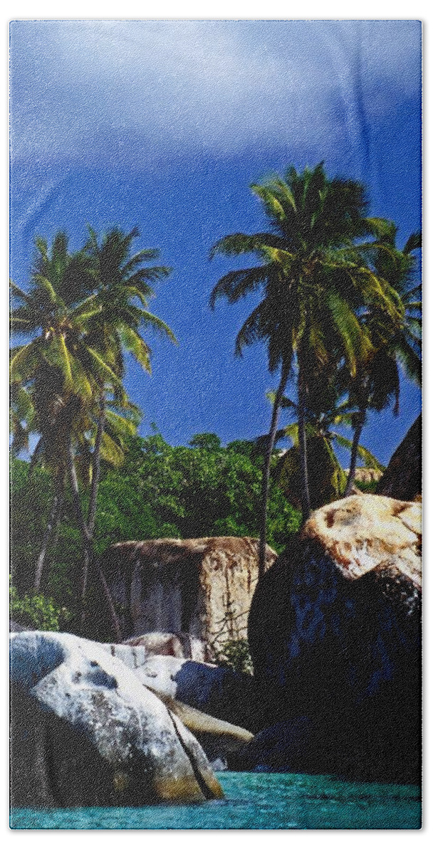 Island Beach Towel featuring the photograph The Baths. British Virgin Islands by Bill Jonscher