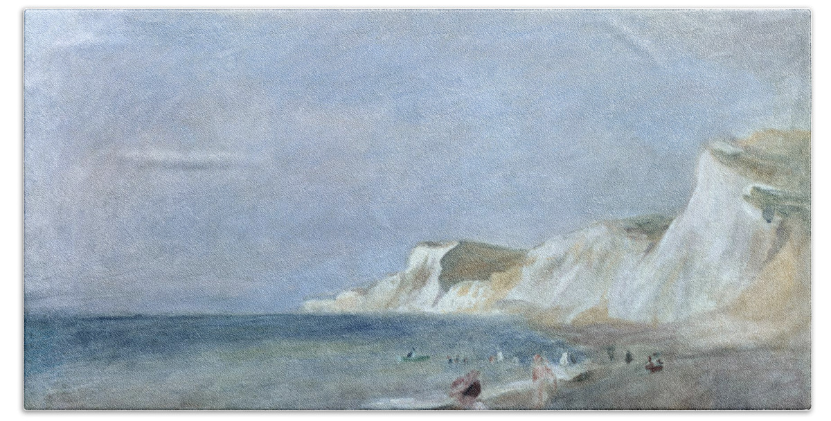 The Beach Towel featuring the painting The Beach at Varangeville by Renoir