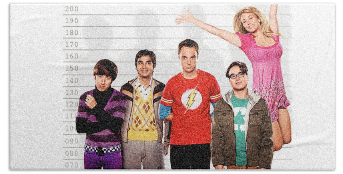 The Big Bang Theory Beach Towel featuring the digital art The Big Bang Theory by Super Lovely