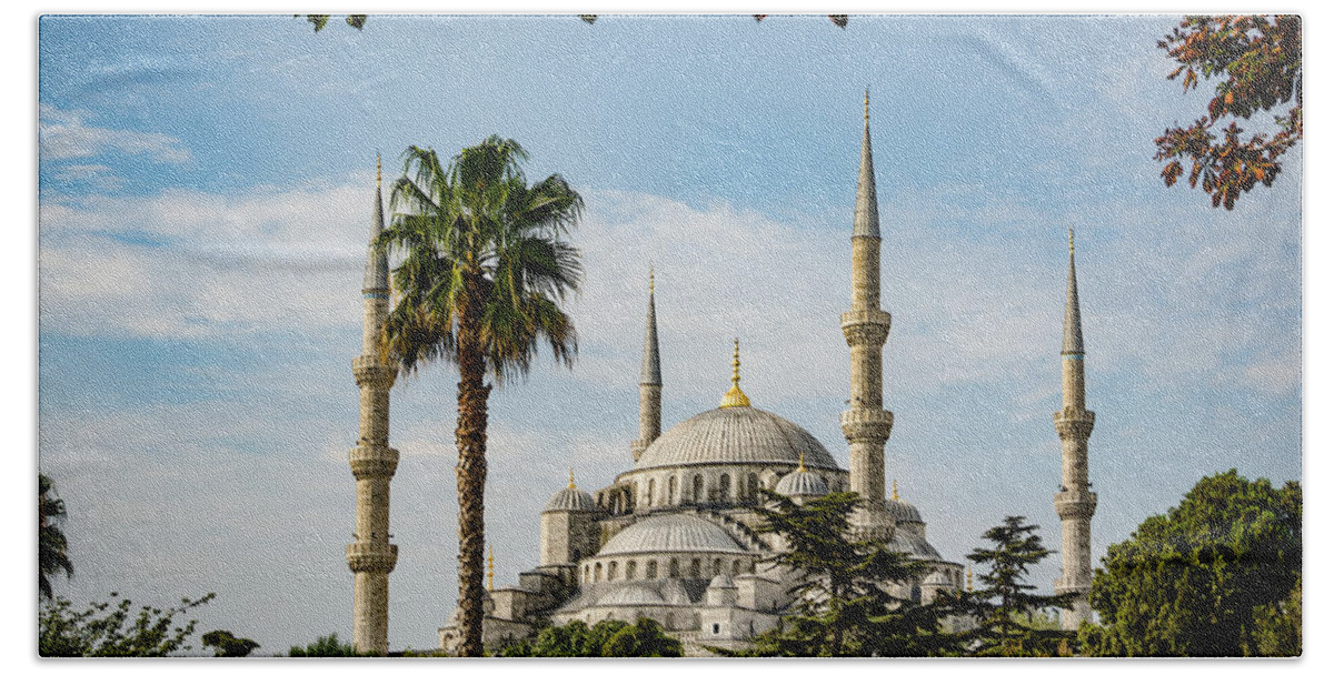 Turkey Beach Towel featuring the photograph The Blue Mosque in Early Morning by Anthony Doudt