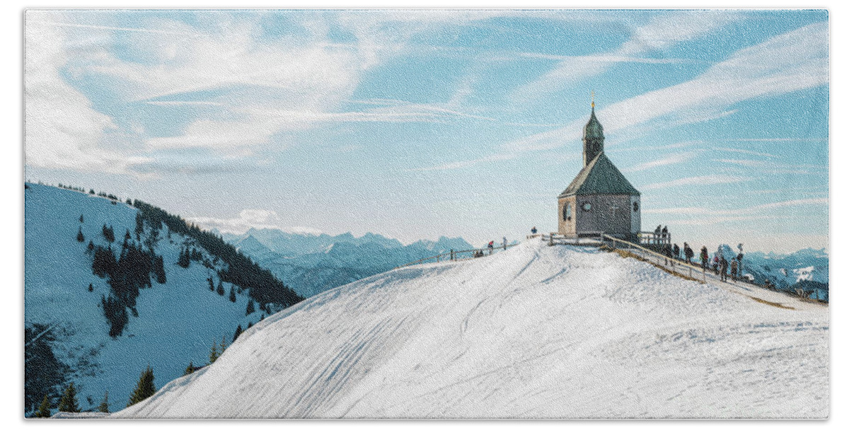 Wallberg Beach Towel featuring the photograph The chapel by Hannes Cmarits
