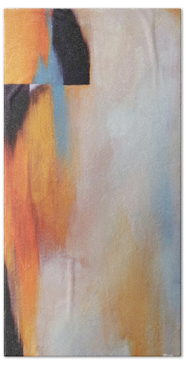 Abstract Beach Towel featuring the painting The Clearing 3 by Michelle Joseph-Long