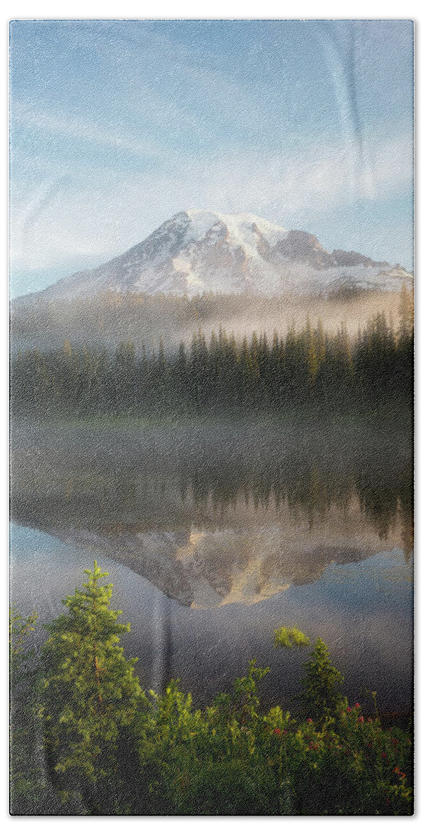 Fog Beach Towel featuring the photograph The Clearing by Ryan Manuel