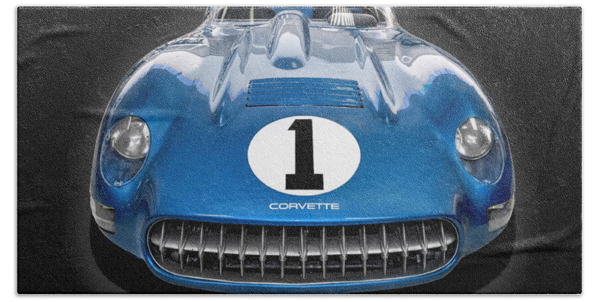 Corvette Ss Beach Towel featuring the photograph The 1957 Corvette SS by Gary Warnimont