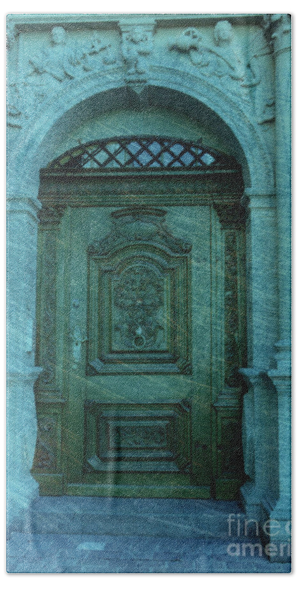 Architecture Beach Sheet featuring the photograph The Door to The Secret by Susanne Van Hulst