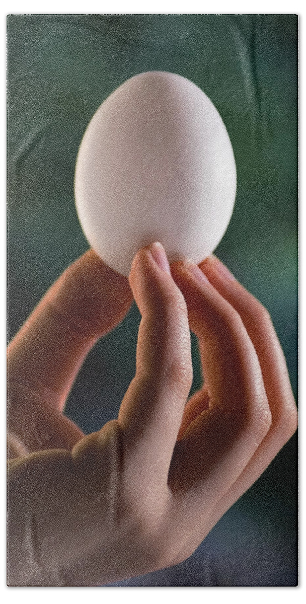 Endre Beach Towel featuring the photograph The Egg by Endre Balogh
