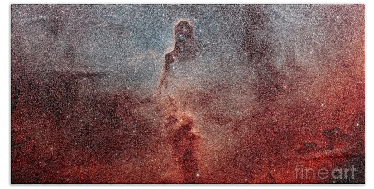 Glow Beach Towel featuring the photograph The Elephant Trunk Nebula by Rolf Geissinger