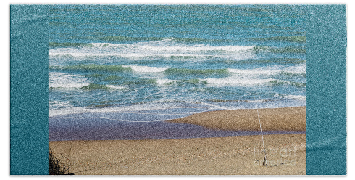 Fishing Pole Beach Towel featuring the photograph The Fishing Pole by Prints of Italy