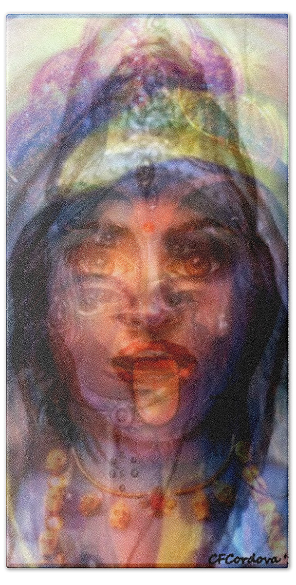 Goddess Beach Towel featuring the digital art The Goddesses Within You by Carmen Cordova