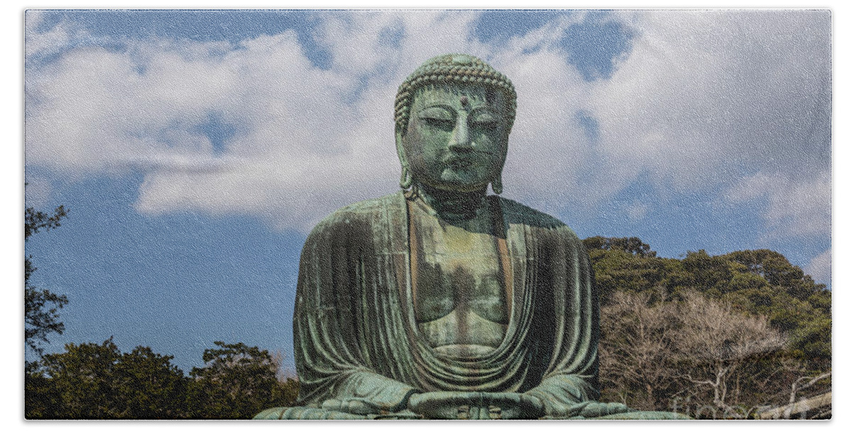 The Great Buddha Beach Towel featuring the photograph The Great Buddha by Eva Lechner