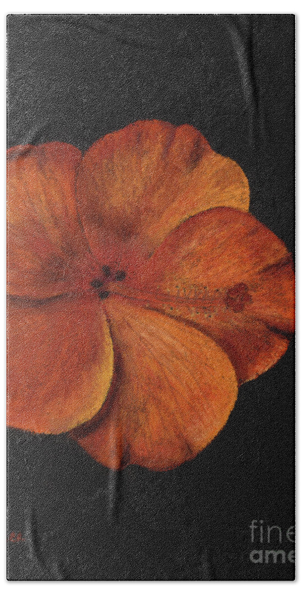 Hibiscus Beach Towel featuring the painting The Hibiscus by Ginny Neece