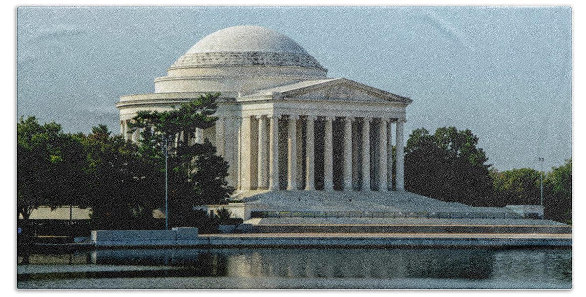 America Beach Towel featuring the photograph The Jefferson Memorial 2 by Ed Clark