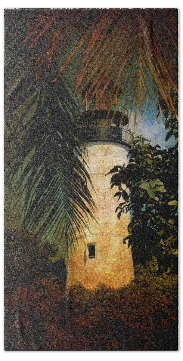 Lighthouse Beach Towel featuring the photograph The Lighthouse in Key West by Susanne Van Hulst