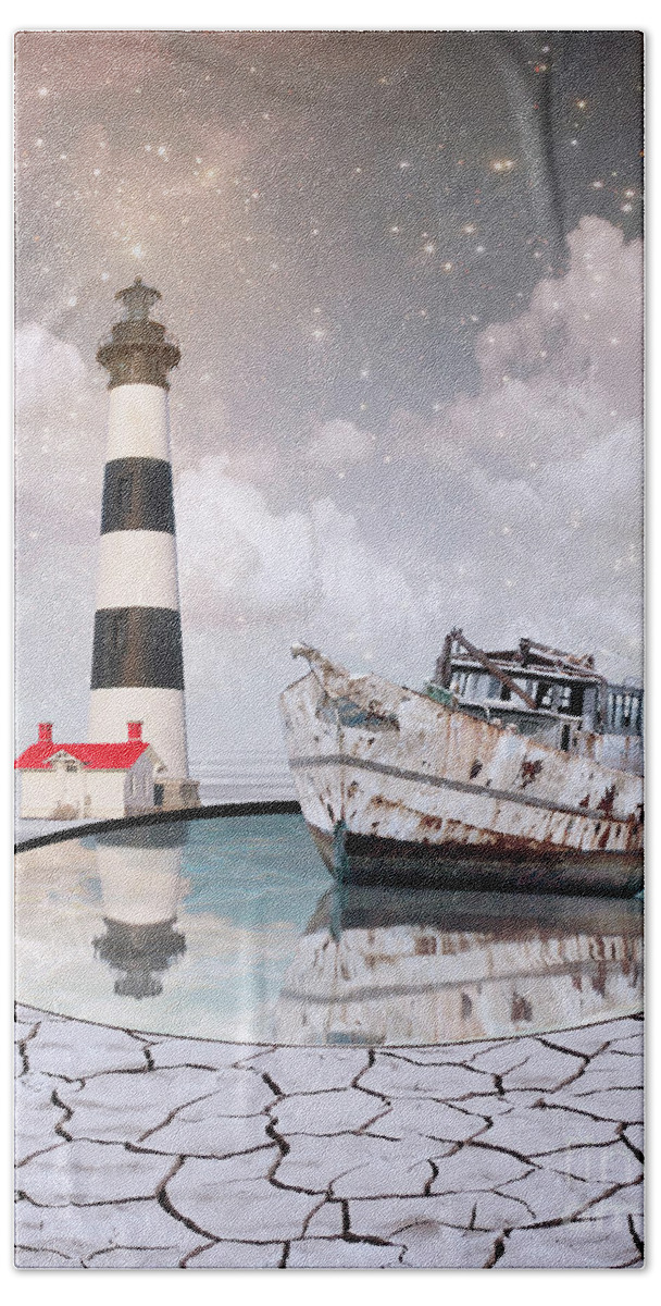 Boat Beach Towel featuring the photograph The Lighthouse by Juli Scalzi