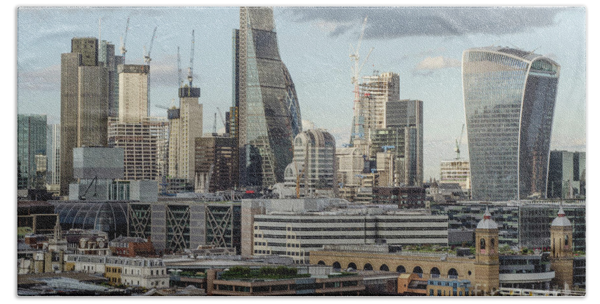 Glass Beach Towel featuring the photograph The London Skyline by Perry Rodriguez