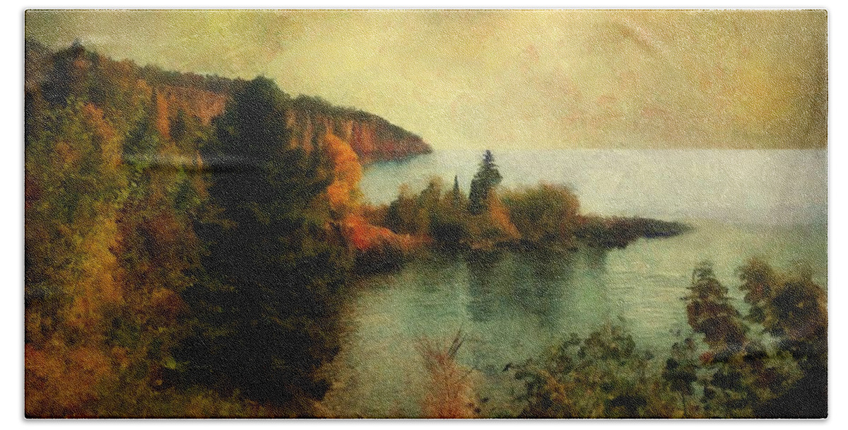 Landscape Beach Towel featuring the painting The Magic Hour by RC DeWinter