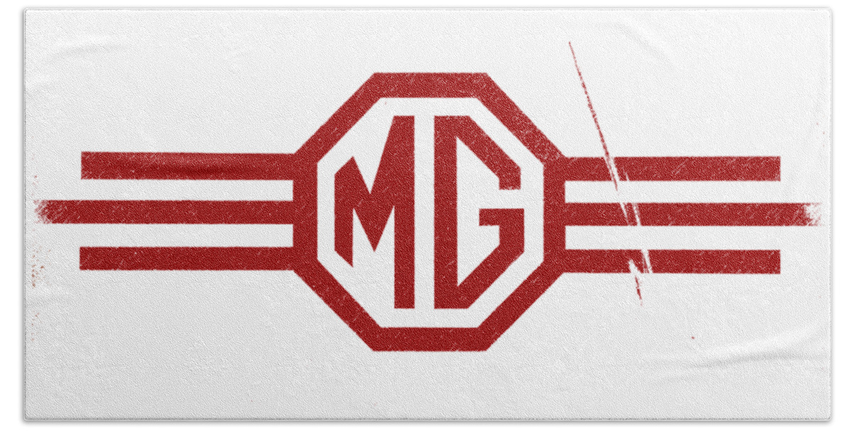 Mg Beach Towel featuring the photograph The MG Sign by Mark Rogan
