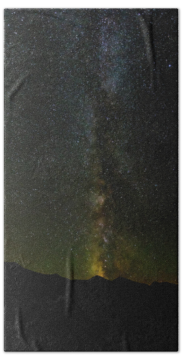 Colorado Beach Towel featuring the photograph The Milky Way at Sprague Lake 2 by Tim Stanley