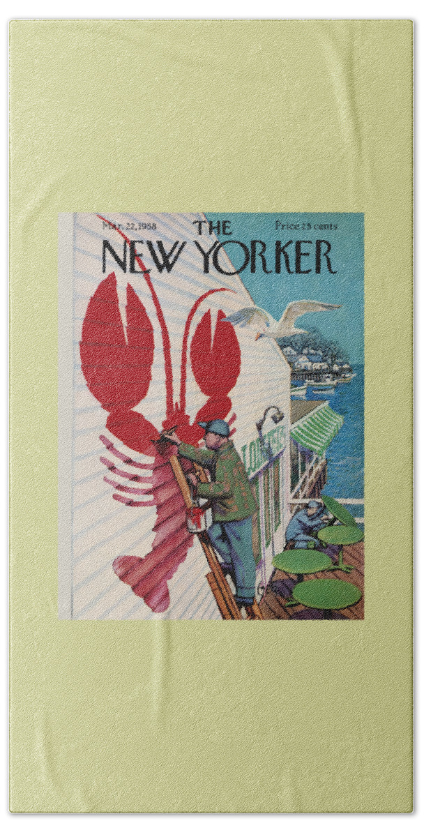 New Yorker March 22, 1958 Beach Towel