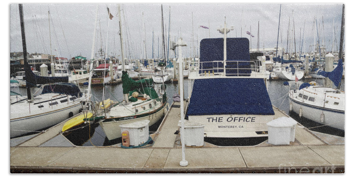 Boat Beach Sheet featuring the photograph The Office by Suzanne Luft