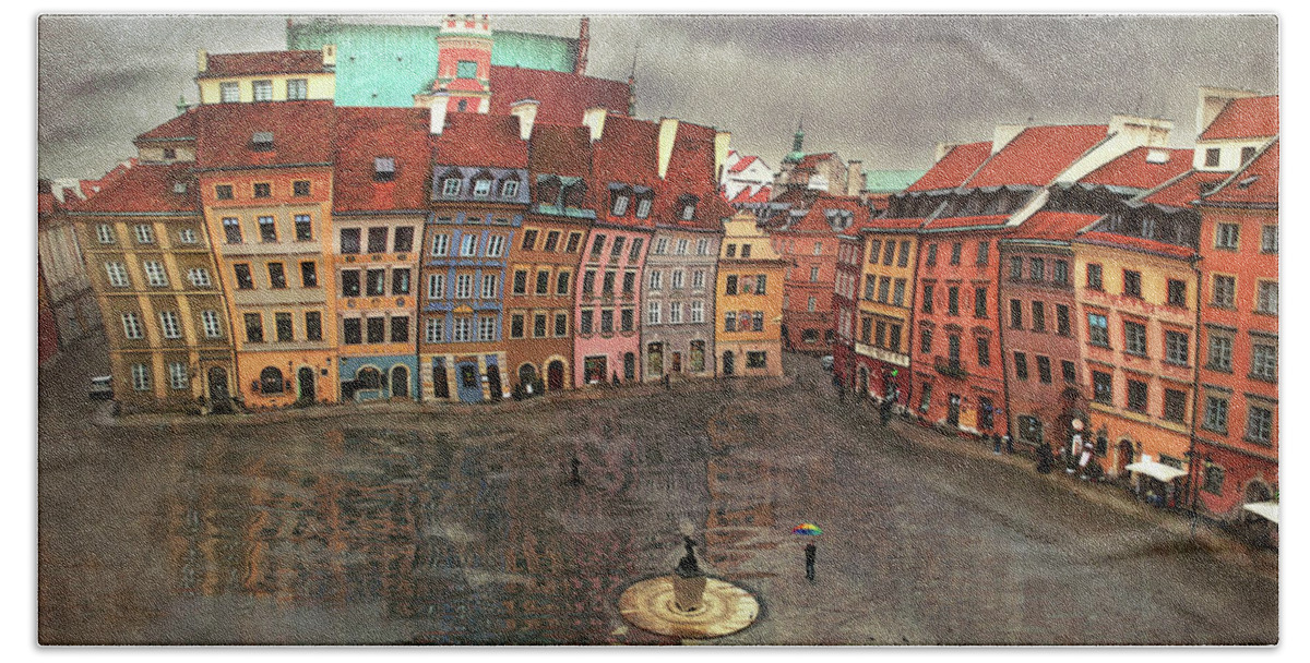  Beach Sheet featuring the photograph Old Town in Warsaw # 24 by Aleksander Rotner