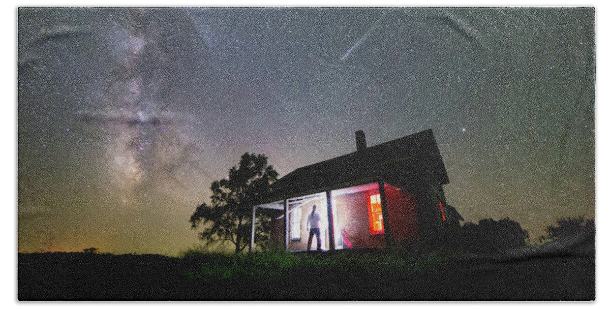 Sky Beach Towel featuring the photograph The Outsider by Aaron J Groen
