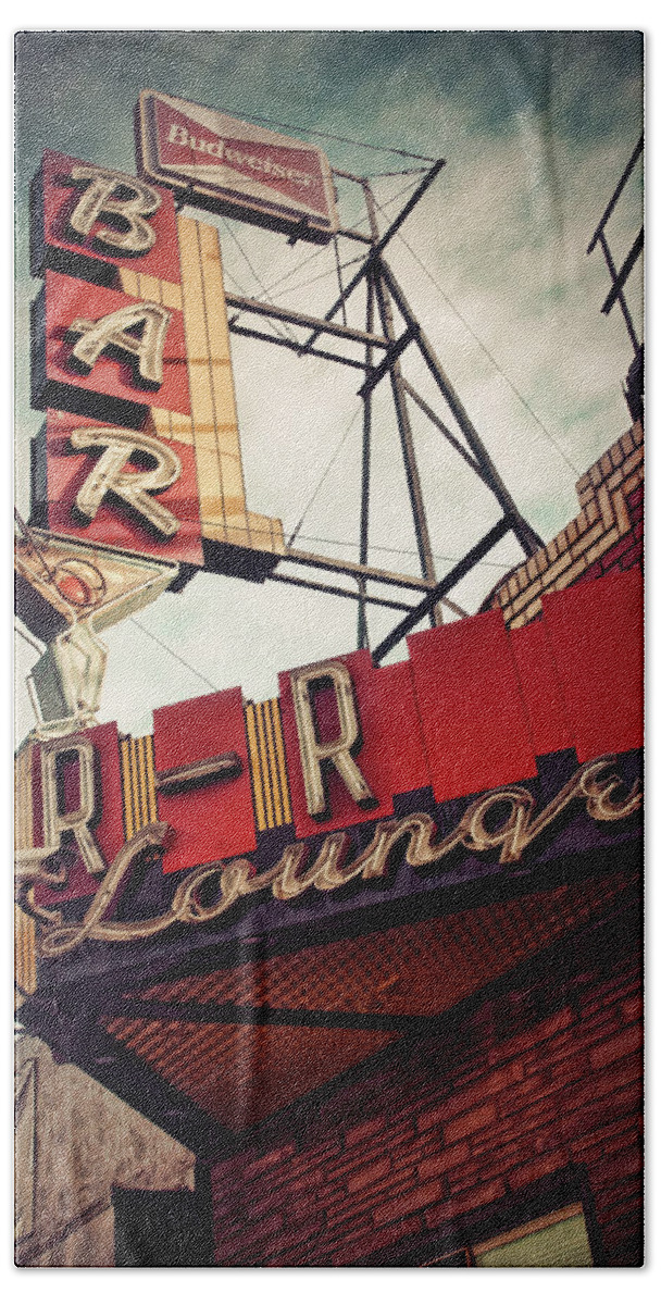 Retro Beach Towel featuring the photograph The R-R Lounge by John De Bord