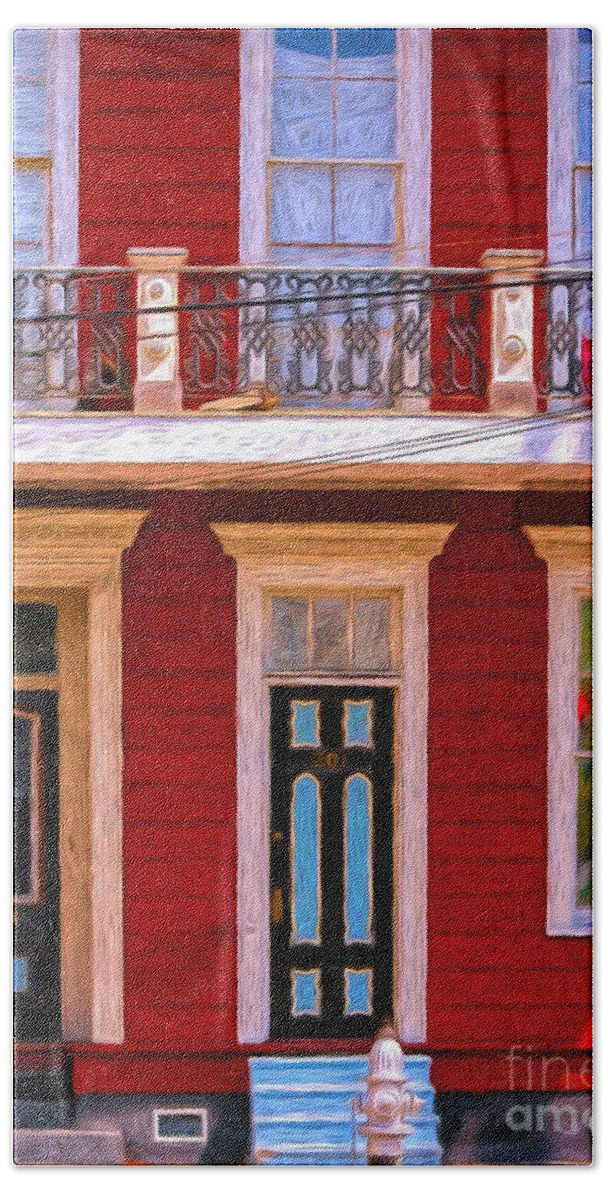 House Beach Towel featuring the photograph The Red House-Nola-Faubourg Marigny by Kathleen K Parker