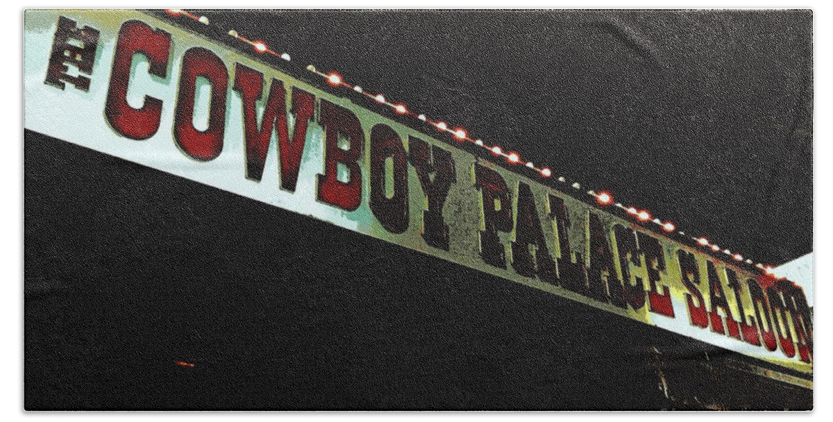 500 Views Beach Sheet featuring the photograph The Cowboy Palace Saloon by Jenny Revitz Soper