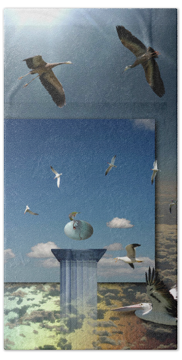 Digital Photo Art Beach Towel featuring the digital art The Seed of Hope brings Joy by Ian Anderson