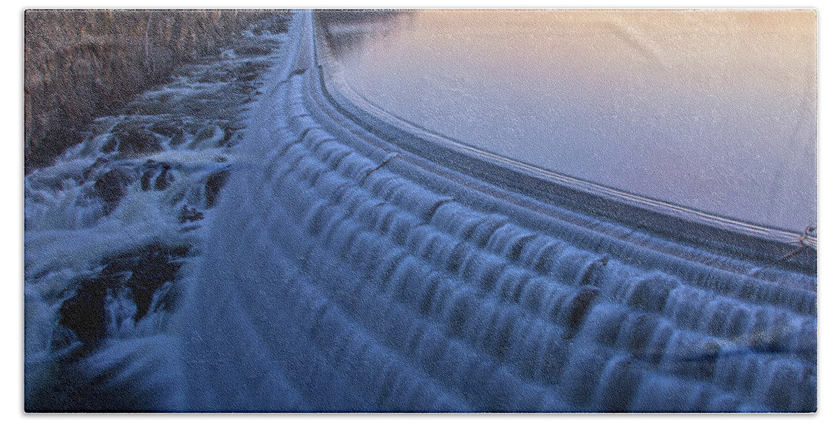 Dawn Beach Towel featuring the photograph The Spillway At Dawn by Angelo Marcialis